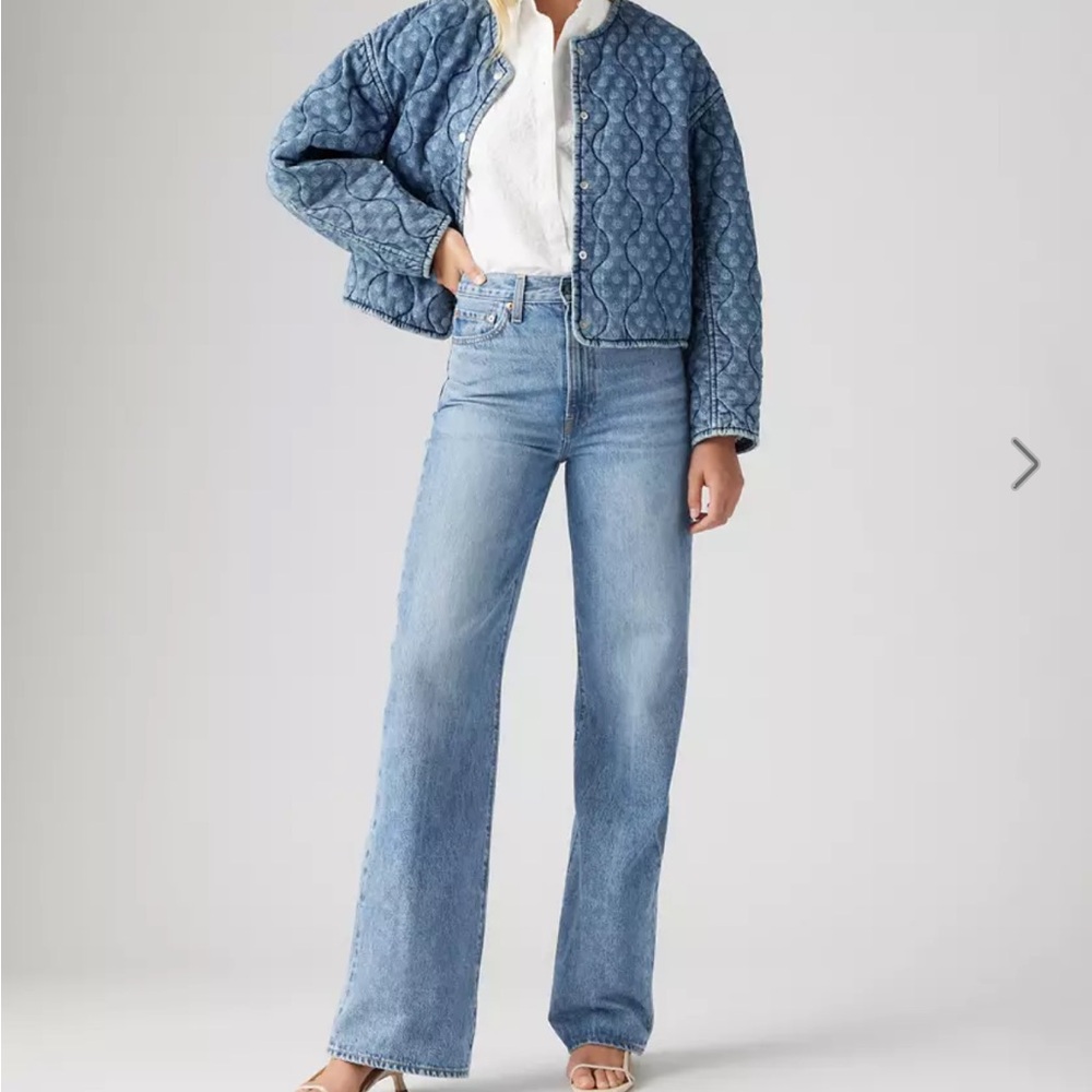 Levi's Blue Flare Wide Leg Jeans